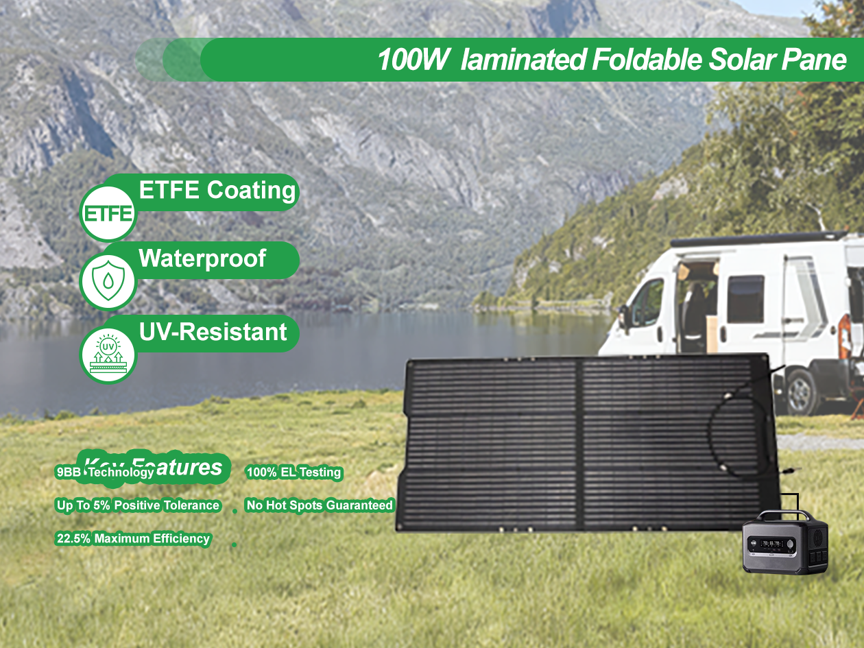 100W Laminated Foldable Solar Panels