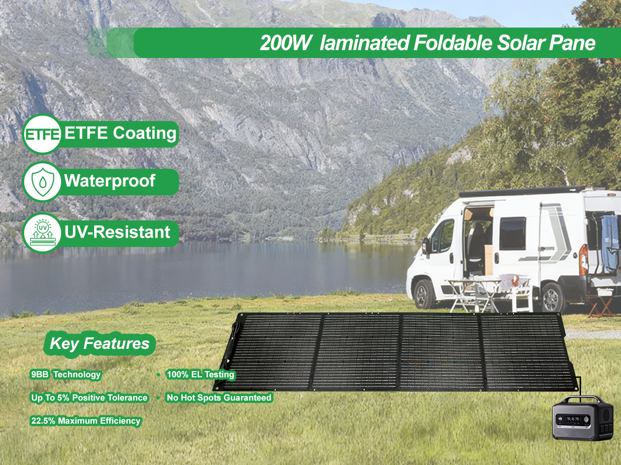 200W Laminated Foldable Solar Panels