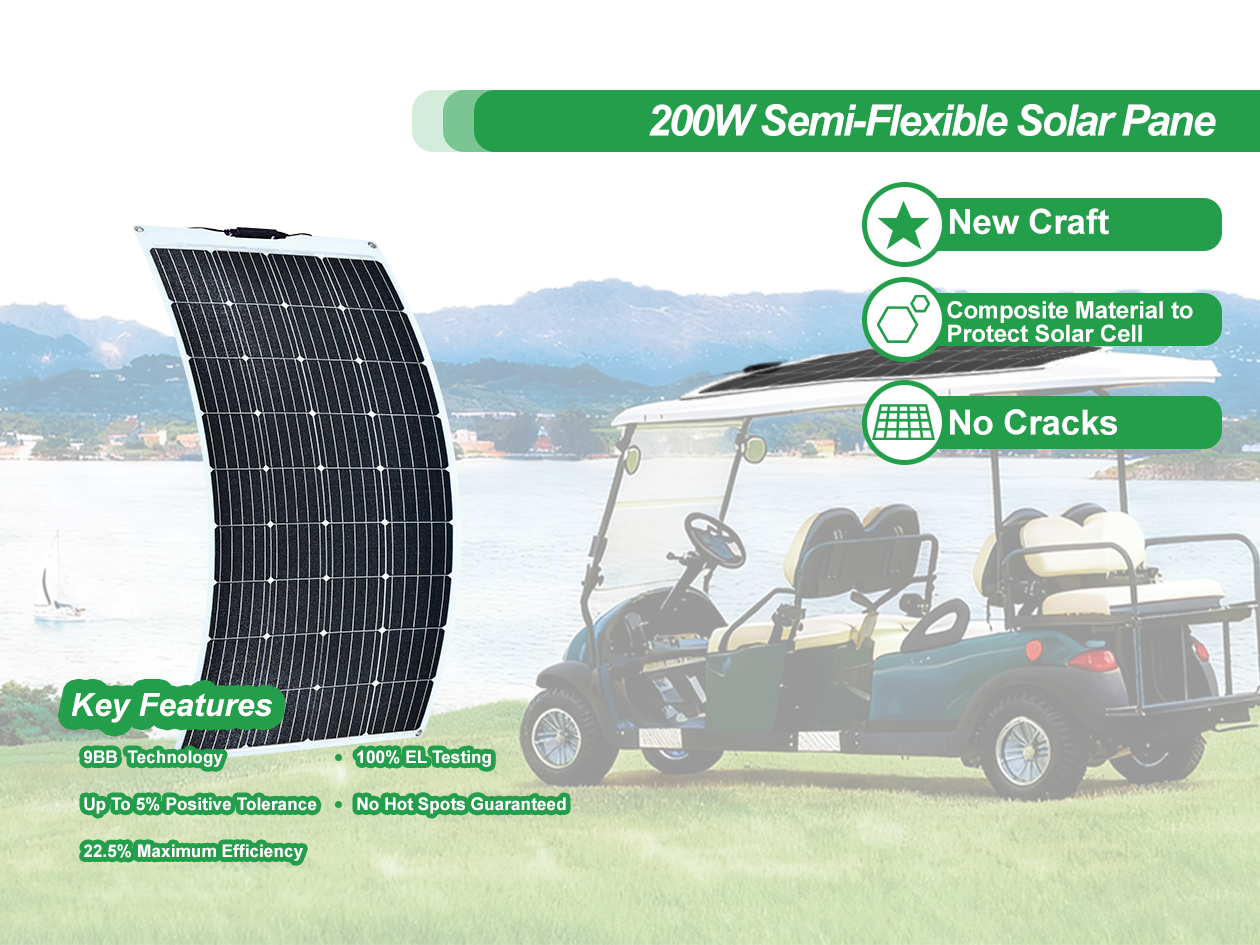 200W Semi Flexible Solar Panel